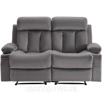 Vevor 314850 Крісло-реклайнер Loveseat, електричне крісло-реклайнер з функцією підігріву та масажу, оксамитове масажне крісло з
