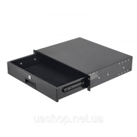 Vevor 316492 2U стійкова шухляда, 22,68 кг, серверна шафа з замком, висувна шухляда з отворами для замка та прокладання кабелів,