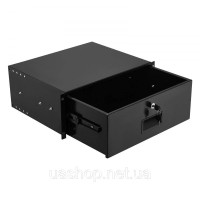 Vevor 316497 Стійка 4U, 22,68 кг, серверна шафа з замком, висувна шухляда з отворами для замка та прокладання кабелів, для