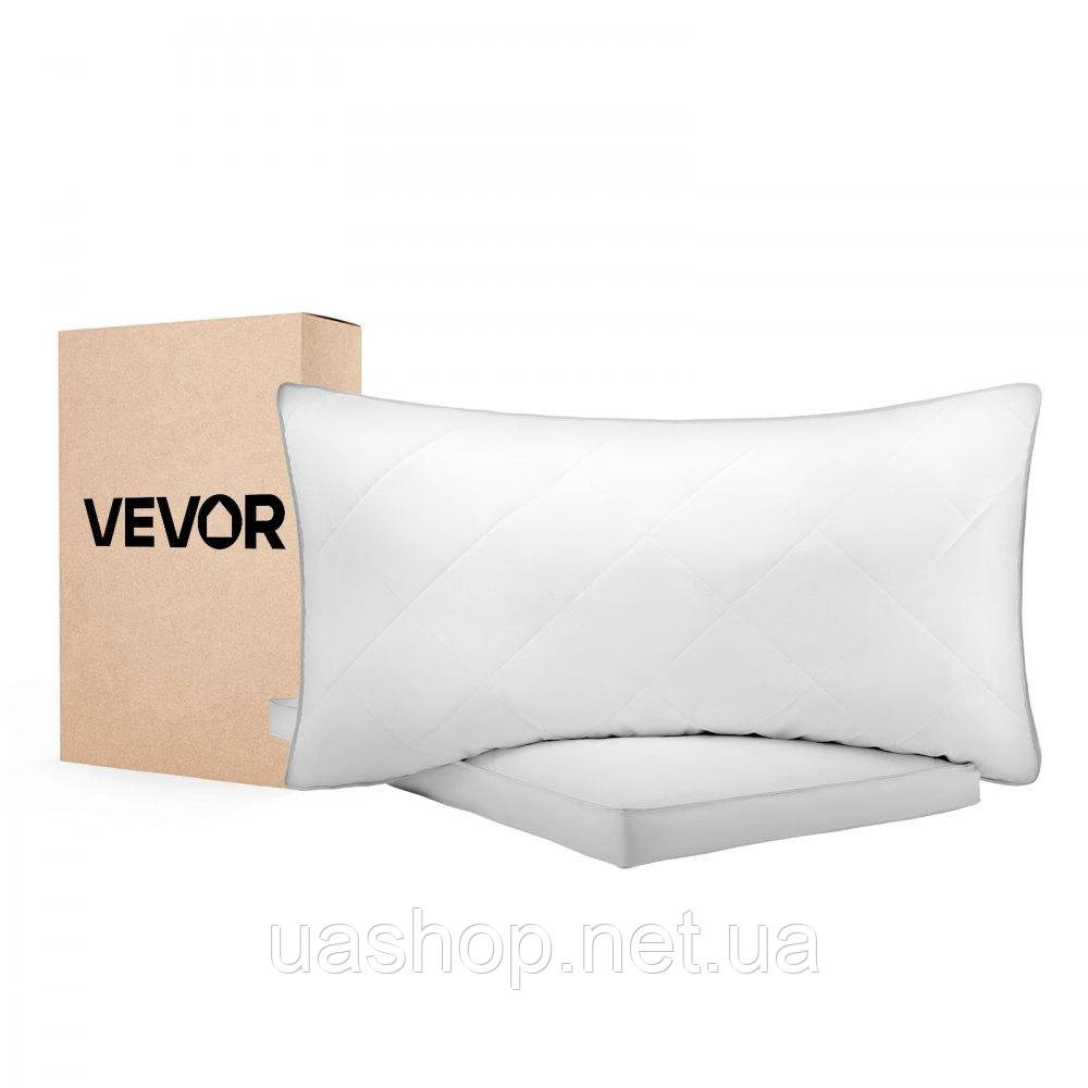 Vevor 314886 Подушки, комплект з 2 штук, розмір «queen-size», подушки для сну з оригінальним пуховим наповнювачем, подушки для
