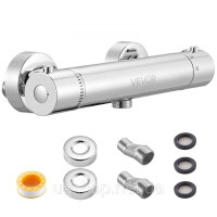 Vevor 315511 Vevvor душ термостата для душу, що підходить для душу, витік клапана клапана -захисне хромоване срібло