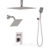 Vevor 315526 Душовий комплект з душовою системою Rain Shower 12 дюймів / настінною лійкою 6 дюймів / ручним душем 4-в-1,
