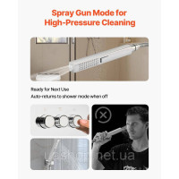 Vevor 315527 Душова система з душовою системою Rain Shower 10 дюймів / 6 душових лійок / ручний душ 2-в-1, поворотна система