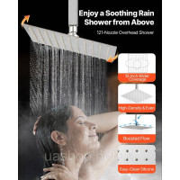 Vevor 315527 Душова система з душовою системою Rain Shower 10 дюймів / 6 душових лійок / ручний душ 2-в-1, поворотна система