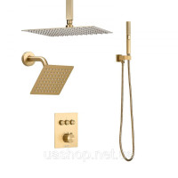 Vevor 315529 Душовий комплект з душовою системою Rain Shower 12 дюймів / настінною лійкою 6 дюймів / ручним душем 2-в-1, Vevor 315529 Душовий комплект з душовою системою Rain Shower 12 дюймів / настінною лійкою 6 дюймів / ручним душем 2-в-1,