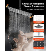 Vevor 315531 Душова система з душовою системою Rain 12 дюймів / настінною лійкою 6 дюймів / ручним душем 2-в-1, поворотною