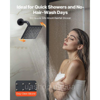 Vevor 315531 Душова система з душовою системою Rain 12 дюймів / настінною лійкою 6 дюймів / ручним душем 2-в-1, поворотною