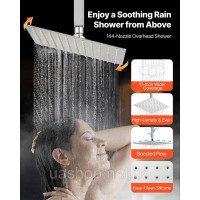 Vevor 315532 Душова система з душовою системою Rain 12 дюймів / настінною лійкою 6 дюймів / ручним душем 2-в-1, поворотною
