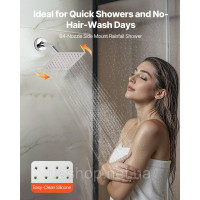 Vevor 315532 Душова система з душовою системою Rain 12 дюймів / настінною лійкою 6 дюймів / ручним душем 2-в-1, поворотною