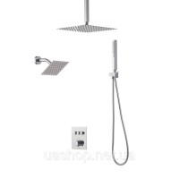 Vevor 315532 Душова система з душовою системою Rain 12 дюймів / настінною лійкою 6 дюймів / ручним душем 2-в-1, поворотною