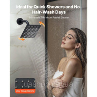 Vevor 315535 Душова система з душовою системою Rain Shower 12 дюймів / настінною лійкою 6 дюймів / ручним душем 4-в-1, поворотною