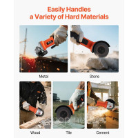 Vevor 318459 Кутова шліфувальна машина, 114,3 мм, ріжуча шліфувальна машина, 12 000 об/хв, шліфувальна машина з кабелем та