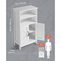 Vevor 315539 Шафа для ванної кімнати, шафа для зберігання у ванній кімнаті, регульована полиця Vevor 315539 Шафа для ванної кімнати, шафа для зберігання у ванній кімнаті, регульована полиця