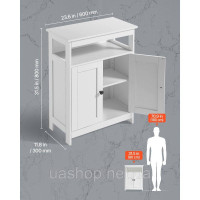 Vevor 315540 Шафа для ванної кімнати, шафа для ванної кімнати, кухонна шафа, регульована полиця, біла Vevor 315540 Шафа для ванної кімнати, шафа для ванної кімнати, кухонна шафа, регульована полиця, біла