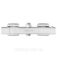 Vevor 315541 Термостатичний змішувач для душу, 2 отвори, хром, срібний