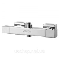 Vevor 315541 Термостатичний змішувач для душу, 2 отвори, хром, срібний