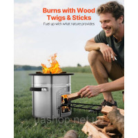 Vevor 317531 Дров'яна піч Rocket Stove BBQ Rocket з одними дверима, кемпінгова піч, кемпінговий гриль