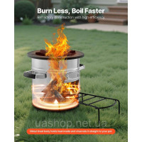 Vevor 317531 Дров'яна піч Rocket Stove BBQ Rocket з одними дверима, кемпінгова піч, кемпінговий гриль