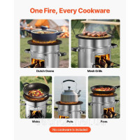 Vevor 317531 Дров'яна піч Rocket Stove BBQ Rocket з одними дверима, кемпінгова піч, кемпінговий гриль