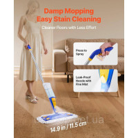 Vevor 315578 Швабра для підлоги Spray Mop з 3 багаторазовими мийними насадками, швабра-розпилювач із багаторазовим резервуаром для