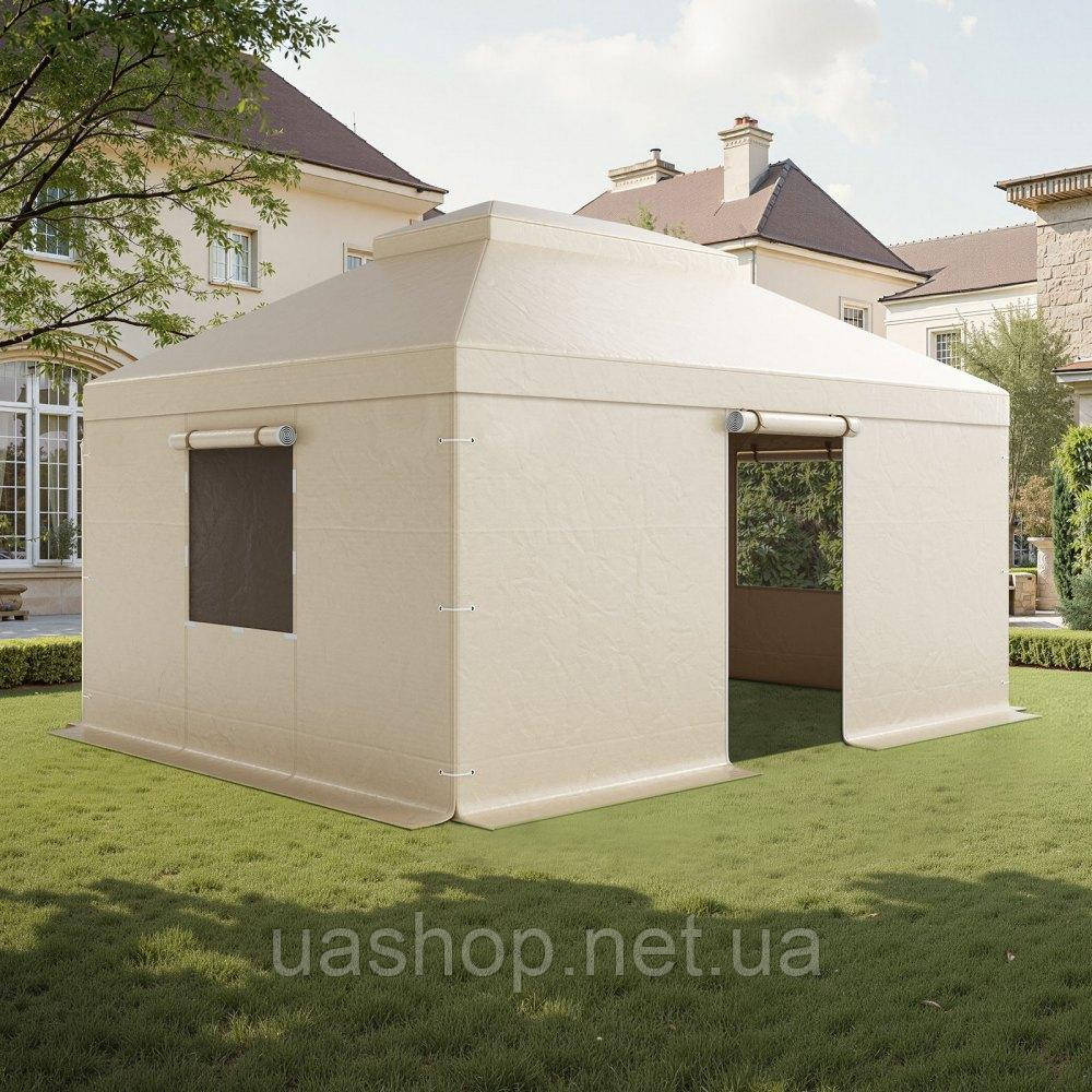 Vevor 317570 Зимовий чохол, підходить для альтанок 3,66x4,87 м з подвійним дахом, змінний чохол з боковими стінками та сітчастими