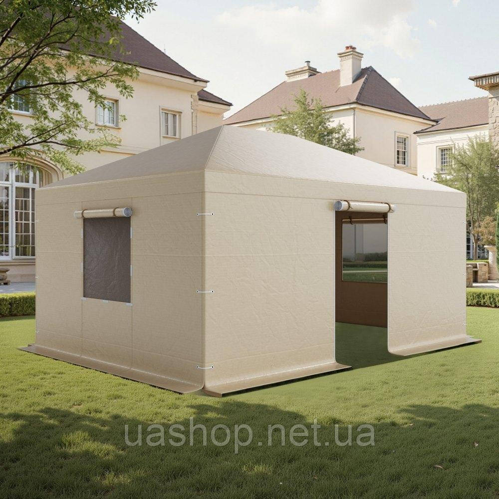 Vevor 317571 Зимовий чохол, підходить для альтанок 3,68x4,9 м, змінний чохол з боковими стінками та сітчастими вікнами, матеріал