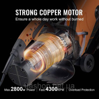 Vevor 315613 Пила для бетону 2800W фреза для тротуару фреза для бетону 356 мм Vevor 315613 Пила для бетону 2800W фреза для тротуару фреза для бетону 356 мм