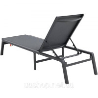 Vevor 317655 Шезлонг пляжний лежак лежак 182х60х88см темно-сірий