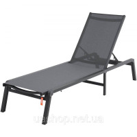 Vevor 317655 Шезлонг пляжний лежак лежак 182х60х88см темно-сірий