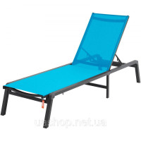 Vevor 317657 Шезлонг для вулиці, алюмінієвий шезлонг для патіо з 5 регульованими положеннями, складний шезлонг для басейну з