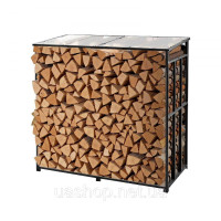 Vevor 317708 Металева стійка для дров, 143x70x143 см, стійка для дров, укриття для дров, максимальне навантаження 300 кг, стійка