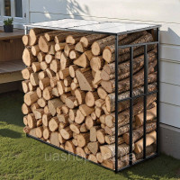 Vevor 317708 Металева стійка для дров, 143x70x143 см, стійка для дров, укриття для дров, максимальне навантаження 300 кг, стійка