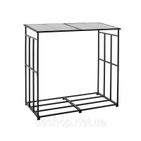 Vevor 317708 Металева стійка для дров, 143x70x143 см, стійка для дров, укриття для дров, максимальне навантаження 300 кг, стійка