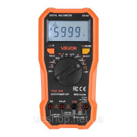 Vevor 316573 Цифровий мультиметр, вольтметр постійного/змінного струму з 6000 позначеннями, тестер струму, напруги, опору,