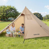 Vevor 317725 Кемпінговий намет Tipi з підключенням до плити, вігвам для 2 осіб, гарячий намет