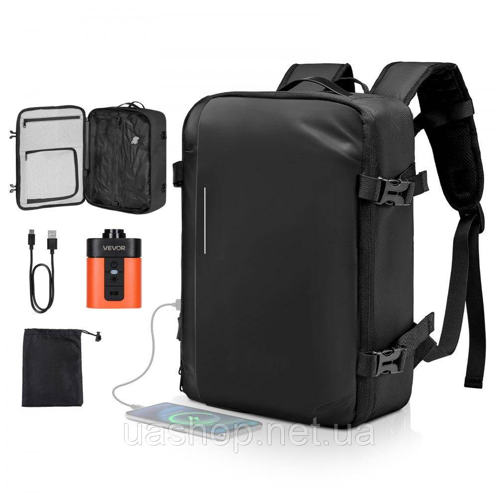 Vevor 316599 Рюкзак Vacuum Travel, 35 л, вакуумний компресійний дорожній рюкзак з повітряним насосом, кілька кишень та відділень,