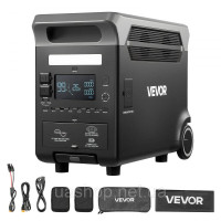 Vevor 316614 Портативна електростанція 3600 Вт, 3840 Вт·год, сонячний генератор з 10 вихідними портами, 6 регульованими вхідними