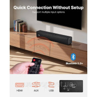 Vevor 316618 Саундбар для Smart TV, 2.0-канальний, компактні динаміки для телевізора 450 мм для проектора, підключення Bluetooth Vevor 316618 Саундбар для Smart TV, 2.0-канальний, компактні динаміки для телевізора 450 мм для проектора, підключення Bluetooth