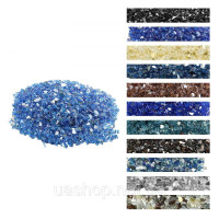 Vevor 317762 Скляні камінці Fire Glass 4,5 кг 6,35 мм, камінне скло, скляні камені, декор, кобальтово-синій колір
