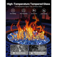 Vevor 317762 Скляні камінці Fire Glass 4,5 кг 6,35 мм, камінне скло, скляні камені, декор, кобальтово-синій колір Vevor 317762 Скляні камінці Fire Glass 4,5 кг 6,35 мм, камінне скло, скляні камені, декор, кобальтово-синій колір