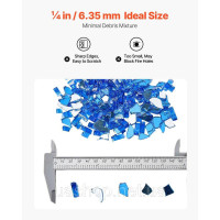 Vevor 317762 Скляні камінці Fire Glass 4,5 кг 6,35 мм, камінне скло, скляні камені, декор, кобальтово-синій колір Vevor 317762 Скляні камінці Fire Glass 4,5 кг 6,35 мм, камінне скло, скляні камені, декор, кобальтово-синій колір