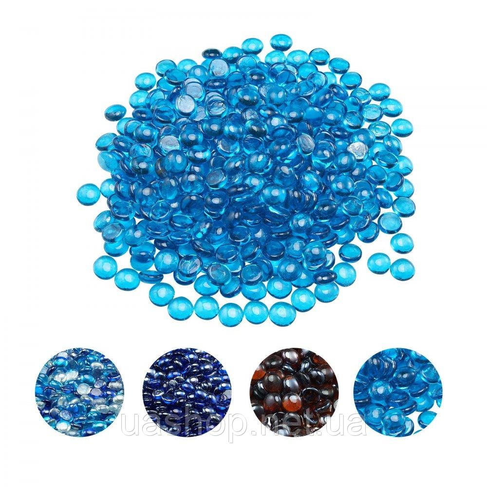 Vevor 317764 Скляні камені для каміна Fire Glass 9 кг, 19 мм, карибсько-блакитні