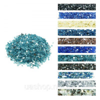Vevor 317765 Скляний камінь Fire Glass 4,5 кг 12,7 мм, камінне скло, скляні камені Fire Pearl Aqua Blue
