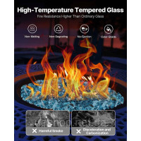 Vevor 317765 Скляний камінь Fire Glass 4,5 кг 12,7 мм, камінне скло, скляні камені Fire Pearl Aqua Blue Vevor 317765 Скляний камінь Fire Glass 4,5 кг 12,7 мм, камінне скло, скляні камені Fire Pearl Aqua Blue