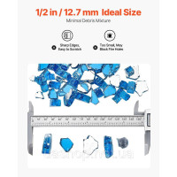 Vevor 317766 Скляні камінці Fire Glass 4,5 кг 12,7 мм, камінне скло, скляні камені, декор, тихоокеанський блакитний Vevor 317766 Скляні камінці Fire Glass 4,5 кг 12,7 мм, камінне скло, скляні камені, декор, тихоокеанський блакитний