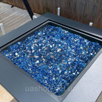 Vevor 317766 Скляні камінці Fire Glass 4,5 кг 12,7 мм, камінне скло, скляні камені, декор, тихоокеанський блакитний Vevor 317766 Скляні камінці Fire Glass 4,5 кг 12,7 мм, камінне скло, скляні камені, декор, тихоокеанський блакитний