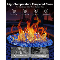 Vevor 317767 Скляний камінь Fire Glass 9 кг 12,7 мм, камінне скло, скляні камені, вогняна перлина, кобальтово-синій Vevor 317767 Скляний камінь Fire Glass 9 кг 12,7 мм, камінне скло, скляні камені, вогняна перлина, кобальтово-синій