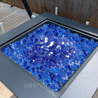 Vevor 317774 Скляні камінці Fire Glass 15,88 кг, 12,7 мм, камінні, скляні камені, декор, кобальтово-сині