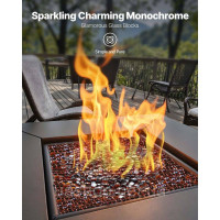 Vevor 317769 Скляні намистини Fire Glass 4,5 кг, скляний камінь, 19 мм, вогняний кришталь, бурштинового кольору Vevor 317769 Скляні намистини Fire Glass 4,5 кг, скляний камінь, 19 мм, вогняний кришталь, бурштинового кольору