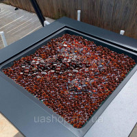 Vevor 317769 Скляні намистини Fire Glass 4,5 кг, скляний камінь, 19 мм, вогняний кришталь, бурштинового кольору Vevor 317769 Скляні намистини Fire Glass 4,5 кг, скляний камінь, 19 мм, вогняний кришталь, бурштинового кольору